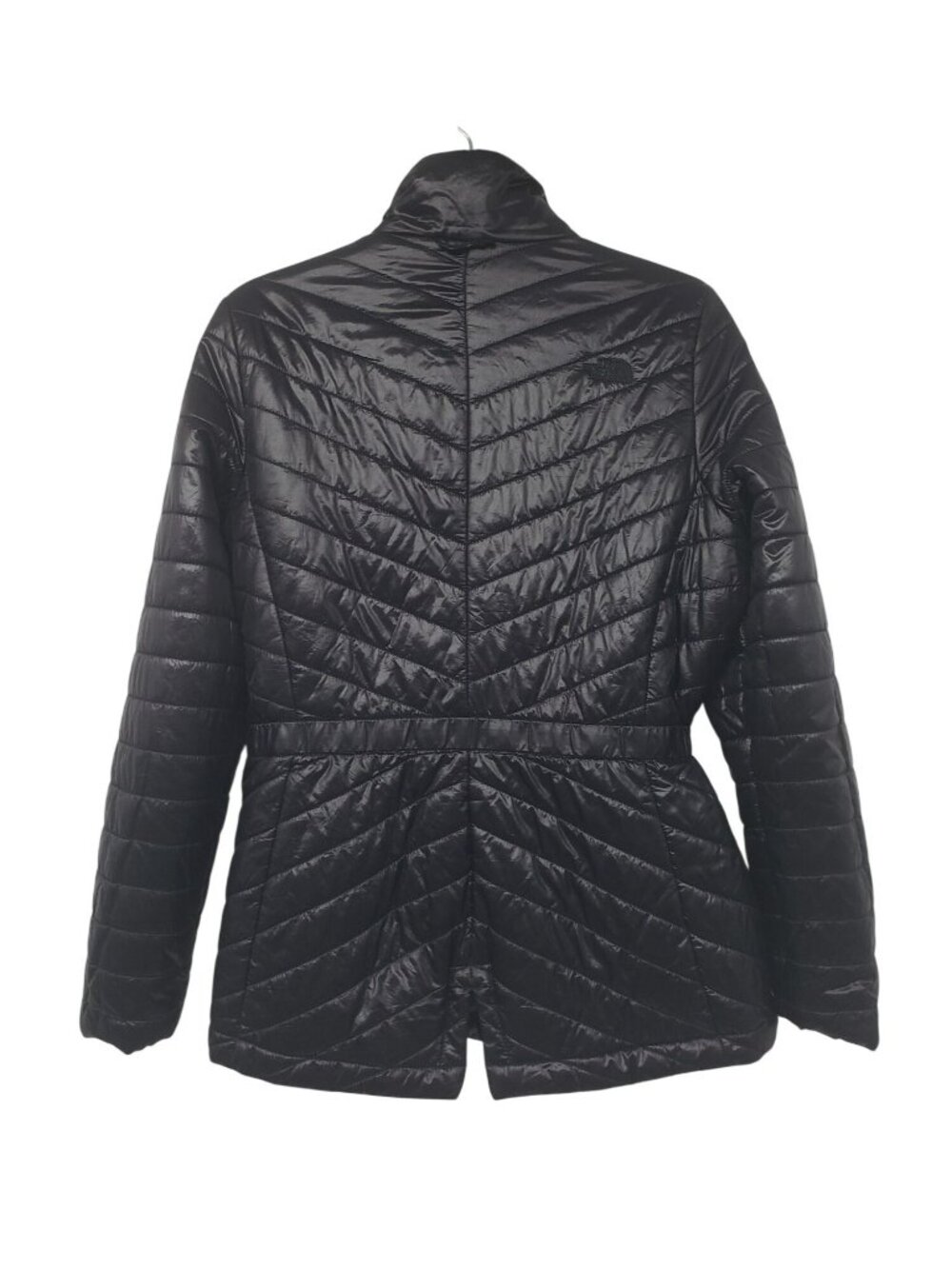 The North Face Black Puffer Jacket Womens M Medium Full Zip Cinched Waist - Picture 12 of 16